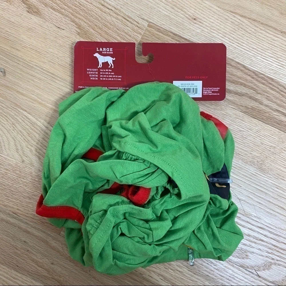 Dog Elf Pajamas NWT Sz Large up to 90 lbs Costume Christmas Green Family Match